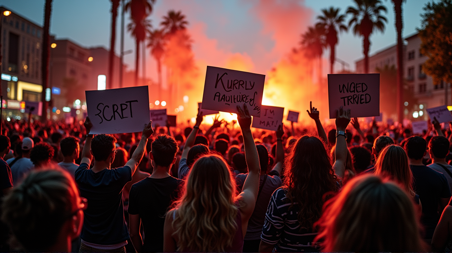 Unprecedented Anti-Trump Protest Waves Through West Hollywood