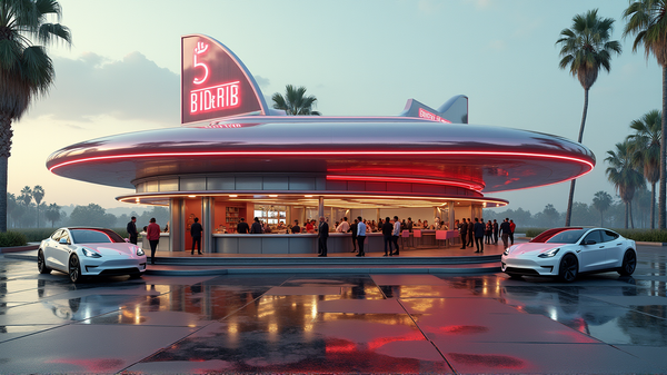 Tesla’s Futuristic Diner in California: A Peek into the Future of Drive-Ins