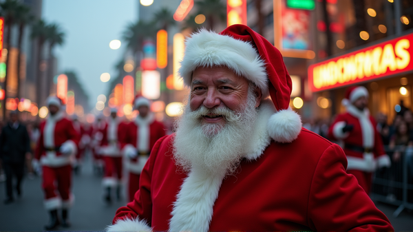 The Magic Returns: Santa's Festive Parade Takes Over Hollywood